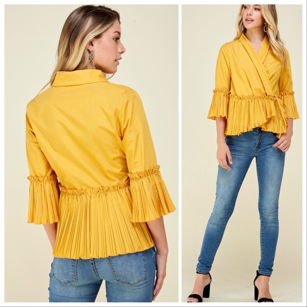 The Josie Wrap & Pleating Top - Picture 4 of 8